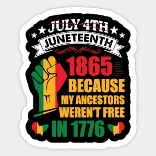 Juneteenth June 1865 Black History Afro Sticker